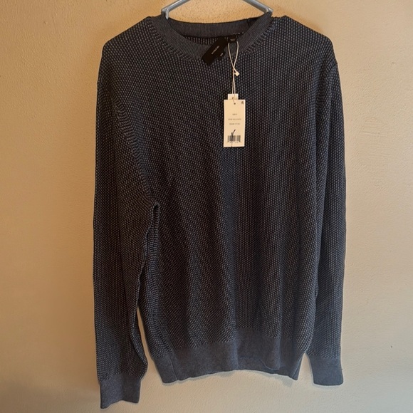 NWT Vince men’s medium Geo-Jacquard Wool-Blend Crew Neck Sweater - Picture 1 of 6